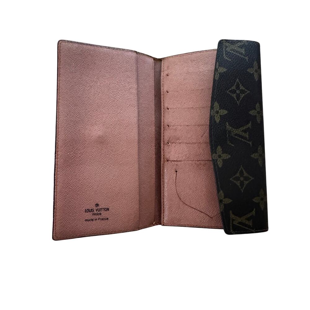 Authentic Vintage Louis Vuitton Monogram Trifold Long Wallet Made in France 80s - Picture 6 of 7